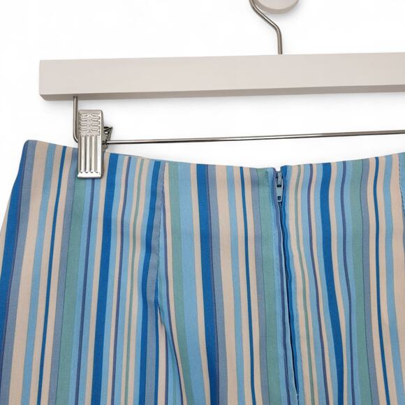 Vintage Y2K 90s 579 Blue Green Striped Mini Skirt Retro Indie Bratz Size 4 - Picture 5 of 8
